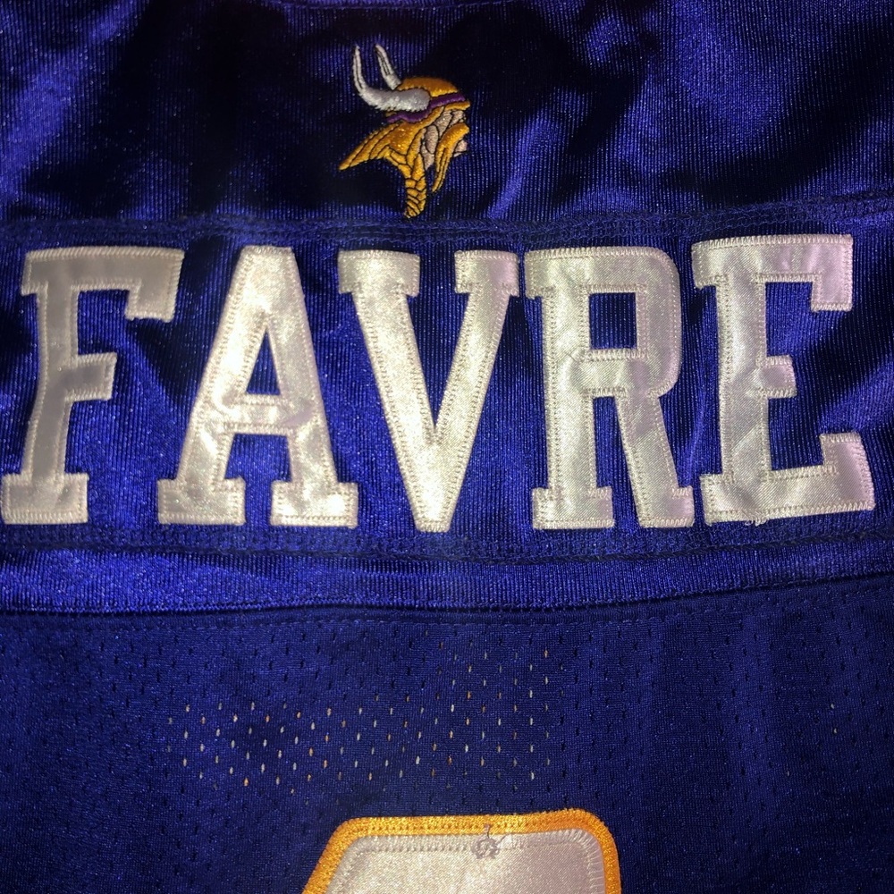 Bret Favre Vikings jersey stitched